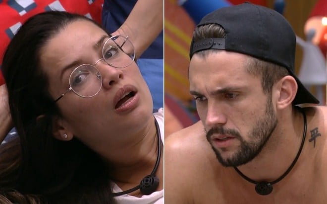 Montagem com Juliette Freire e Arthur Picoli no BBB21