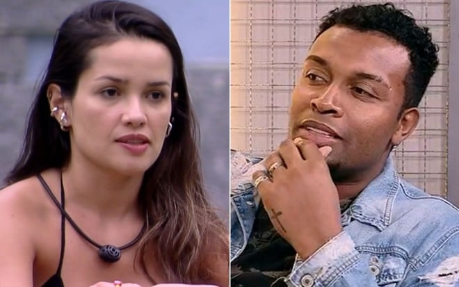 Montagem com Juliette Freire e Nego Di no BBB21