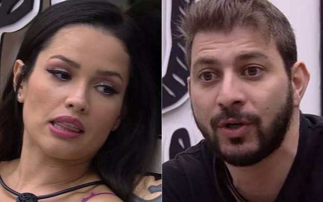 Montagem com imagens de Juliette Freire (à esq.) e Caio Afiune no quarto Cordel do BBB21