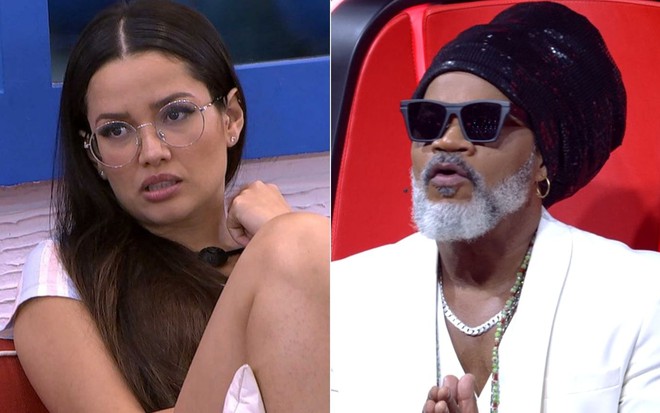 Montagem com Juliette Freire e Carlinhos Brown