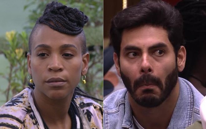 Montagem com imagens de Karol Conká (à esq.) e Rodolffo Matthaus no BBB21