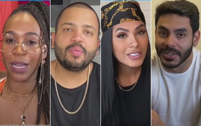 Montagem com Karol Conká, Projota, Pocah e Rodolffo Matthaus