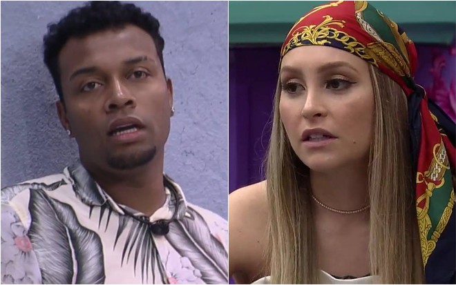 Montagem com Nego Di e Carla Diaz no BBB21