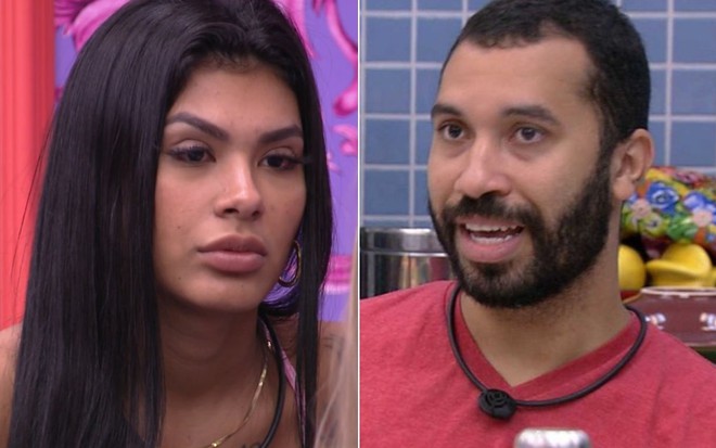 Montagem com Pocah e Gilberto Nogueira no BBB21