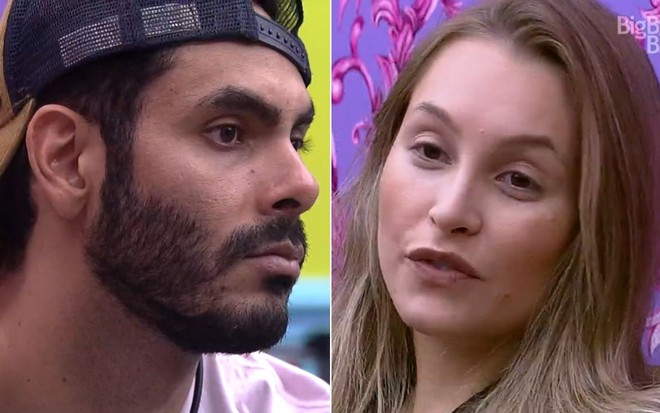 Montagem com Rodolffo Matthaus e Carla Diaz no BBB21