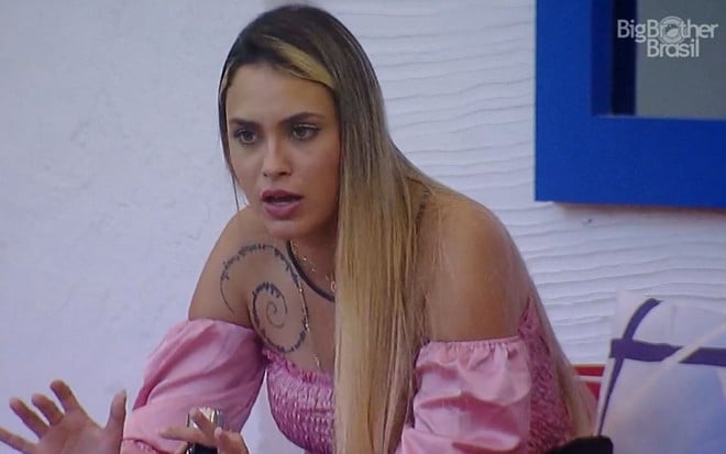 Imagem de Sarah Andrade preocupada no BBB21