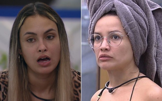 Montagem com Sarah Andrade e Juliette Freire surpresas no BBB21