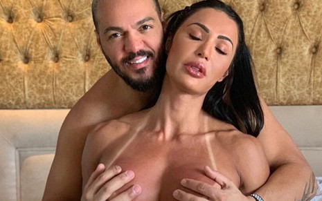Belo e Gracyanne posam em ensaio sensual para o Dia dos Namorados de 2019 