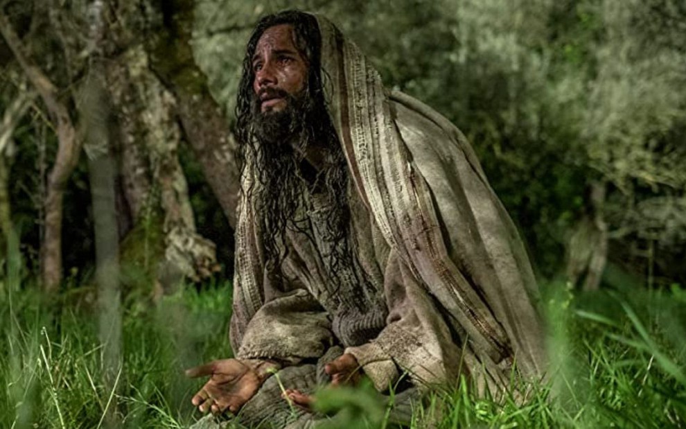 Rodrigo Santoro caracterizado como Jesus Cristo em cena do filme Ben-Hur (2016)