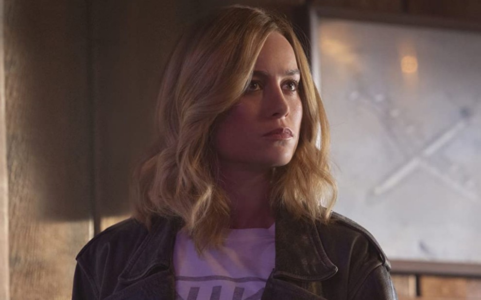 Brie Larson como Carol Danvers em cena do filme Capitã Marvel (2019)