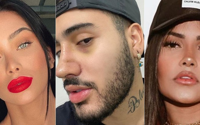 Montagem com imagens de Flavia Pavanelli, Kevinho e Flayslane Raiane