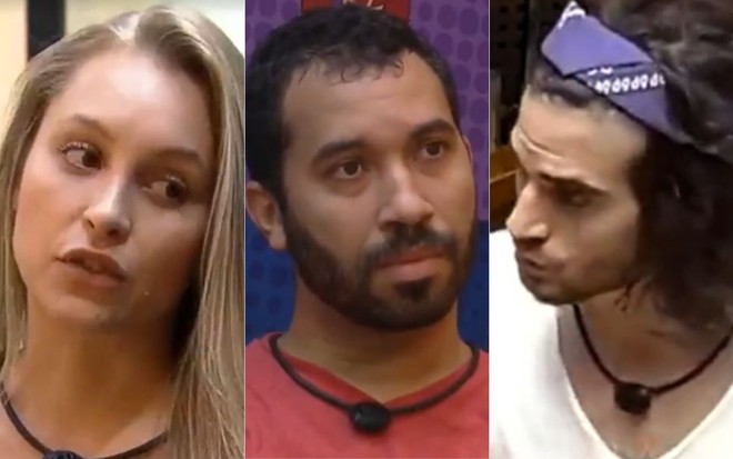 Carla Diaz, Gilberto Nogueira e Fiuk no BBB21