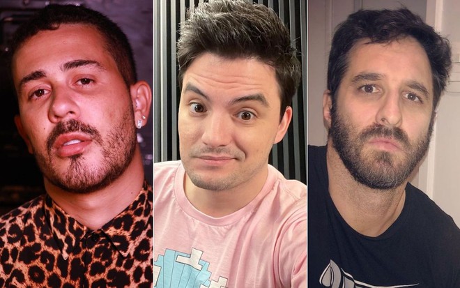 Montagem com as fotos de Carlinhos Maia, Felipe Neto e Rafinha Bastos