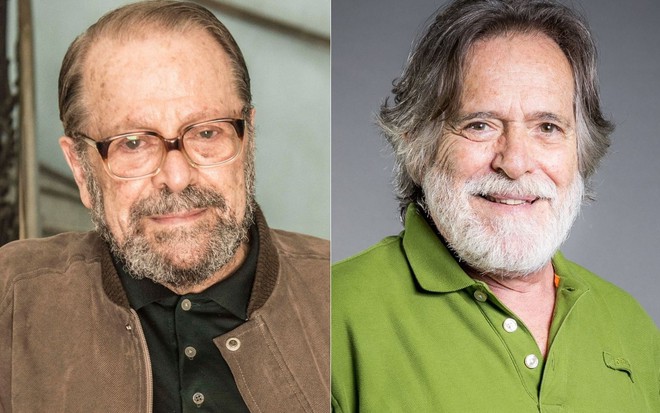 Carlos Vereza e José de Abreu em fotos de divulgação da Globo