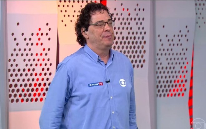 Walter Casagrande em transmissão da Globo