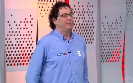 Walter Casagrande em transmissão da Globo