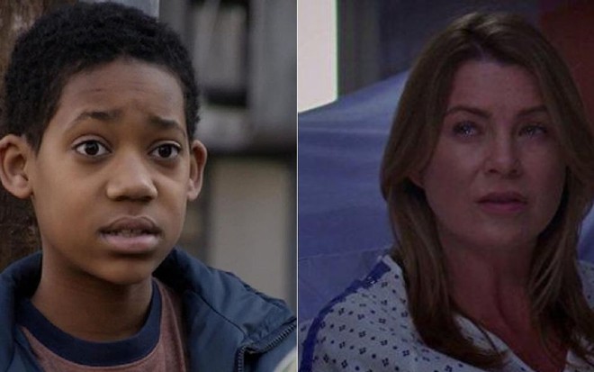 Montagem com os atores Tyler James Williams e Ellen Pompeo