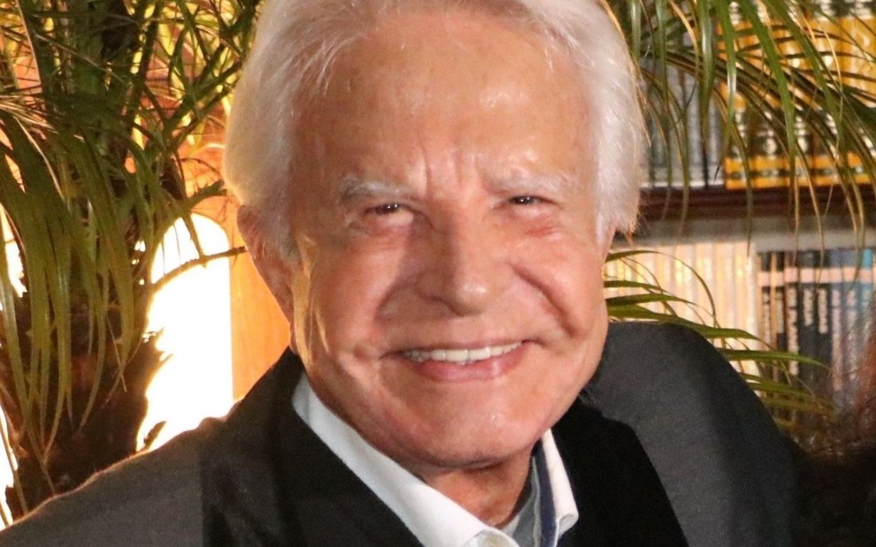 Cid Moreira em seu aniversário de 92 anos, em 2019