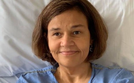 Claudia Rodrigues durante internação em dezembro de 2019