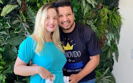 Imagem do cantor sertanejo Cleber com a sua mulher, Ingrid, em foto no Instagram