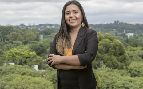 A repórter Luciene Kaxinawá, contratada para integrar a equipe jornalística da CNN Brasil