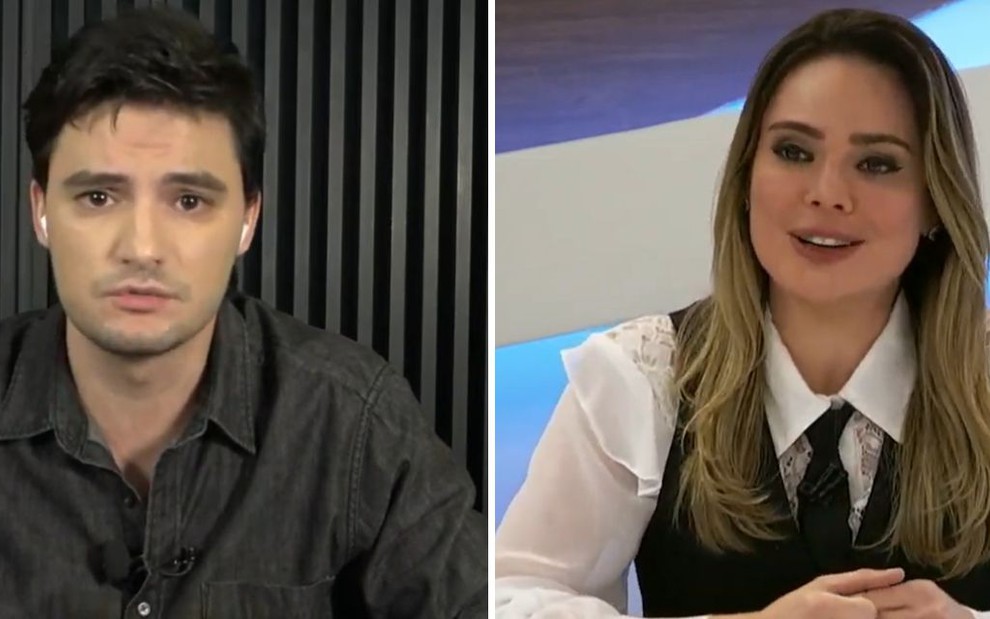 Felipe Neto e Rachel Sheherazade no Roda Viva nesta segunda-feira (18), na TV Cultura