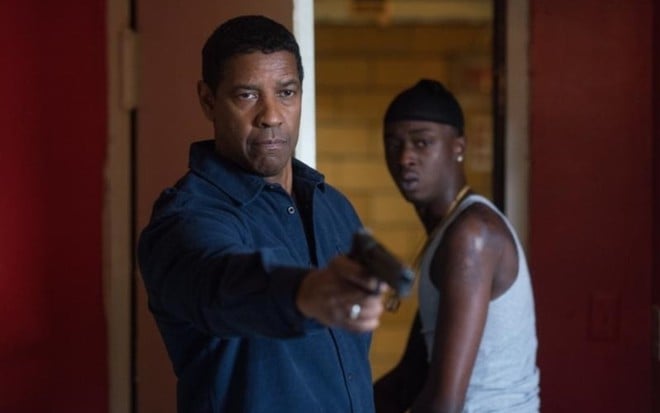 Denzel Washington e Asthon Sanders em cena de O Protetor 2