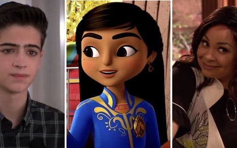 Imagem dos personagens Cyrus Goodman, Detetive Mira e Raven Baxter, que promovem diversidade na Disney