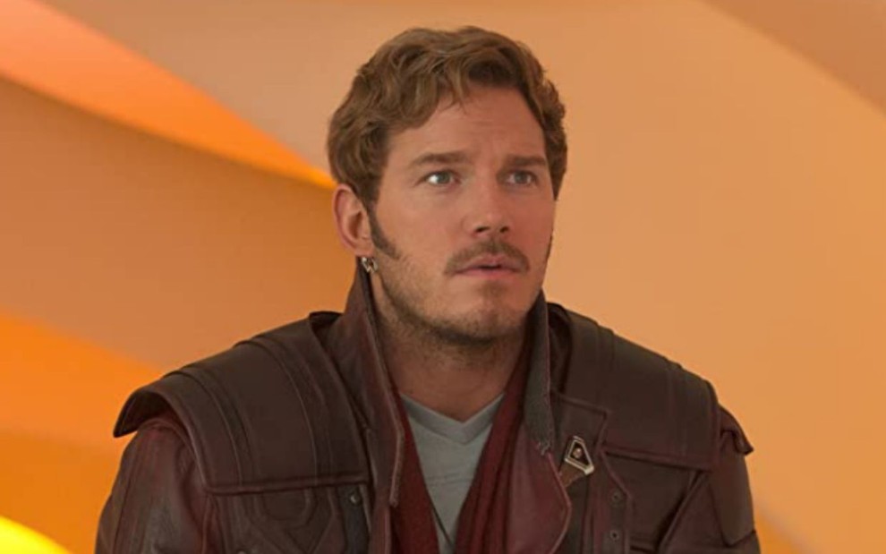 O ator Chris Pratt no filme Guardiões da Galáxia, da Marvel