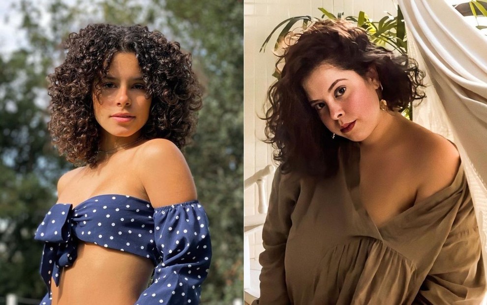 Montagem com fotos das atrizes Gabriella Saraivah e Guilhermina Libanio em seus respectivos perfis no Instagram