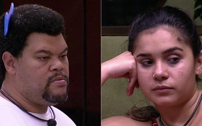 Montagem de fotos com os emparedados Babu Santana e Gizelly Bicalho, do BBB20