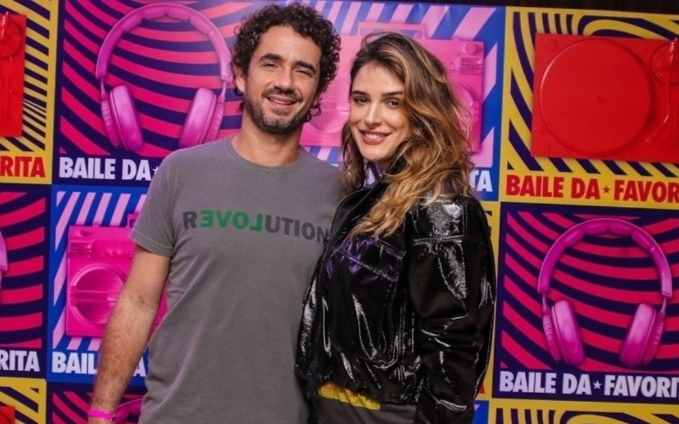 Felipe Andreoli e Rafa Brites em evento no Hotel Unique, em São Paulo, em setembro de 2019