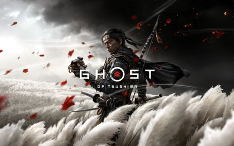 Arte promocional do game Ghost of Tsushima