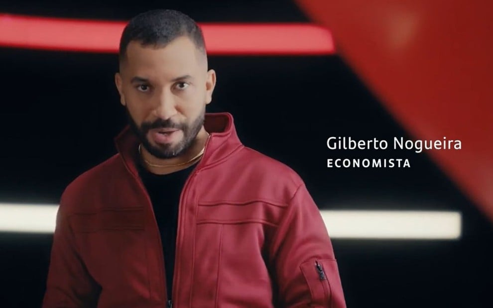 Gilberto Nogueira em comercial que foi exibido no intervalo comercial do Fantástico, da Globo