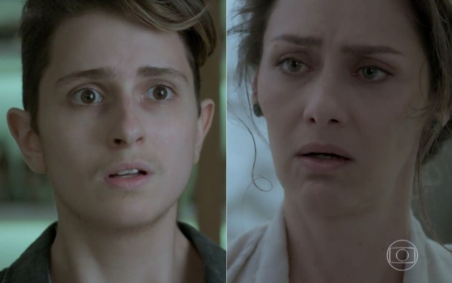 Montagem com Carol Duarte e Maria Fernanda Cândido em A Força do Querer