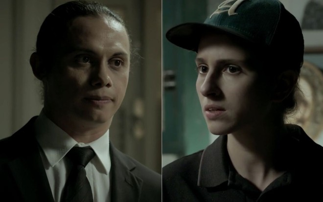 Montagem dos atores Silvero Pereira e Carol Duarte em cena de A Força do Querer