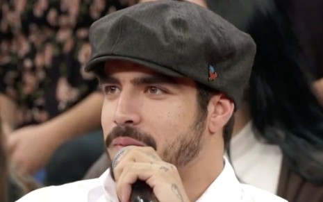 O ator Caio Castro durante participação ao programa Altas Horas, da Globo, em outubro de 2019