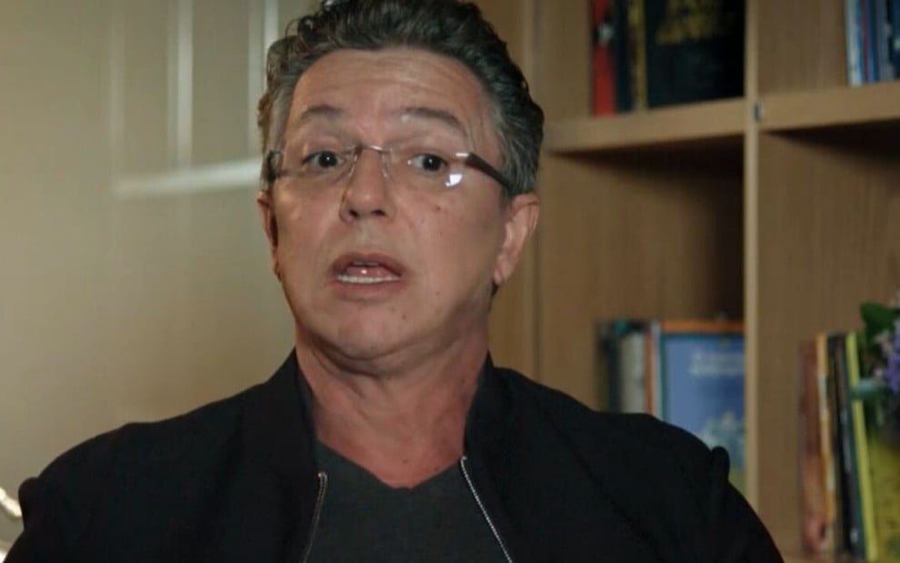 O diretor J.B. Oliveira, o Boninho, em entrevista para o Domingão do Faustão
