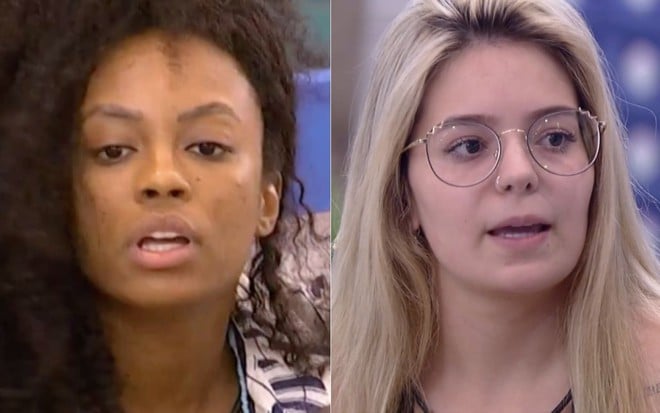 Montagem de fotos com as participantes do BBB21 Lumena Aleluia (à esquerda) e Viih Tube (à direita)