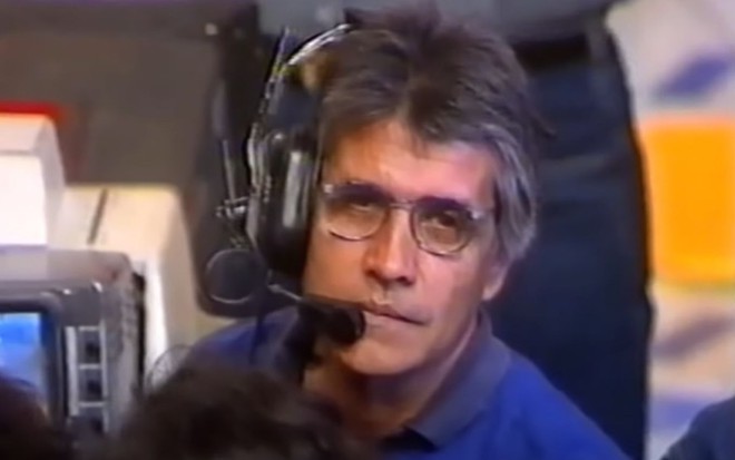 Ivalino Raimundo da Silva, o Gaúcho, no palco do Domingão do Faustão