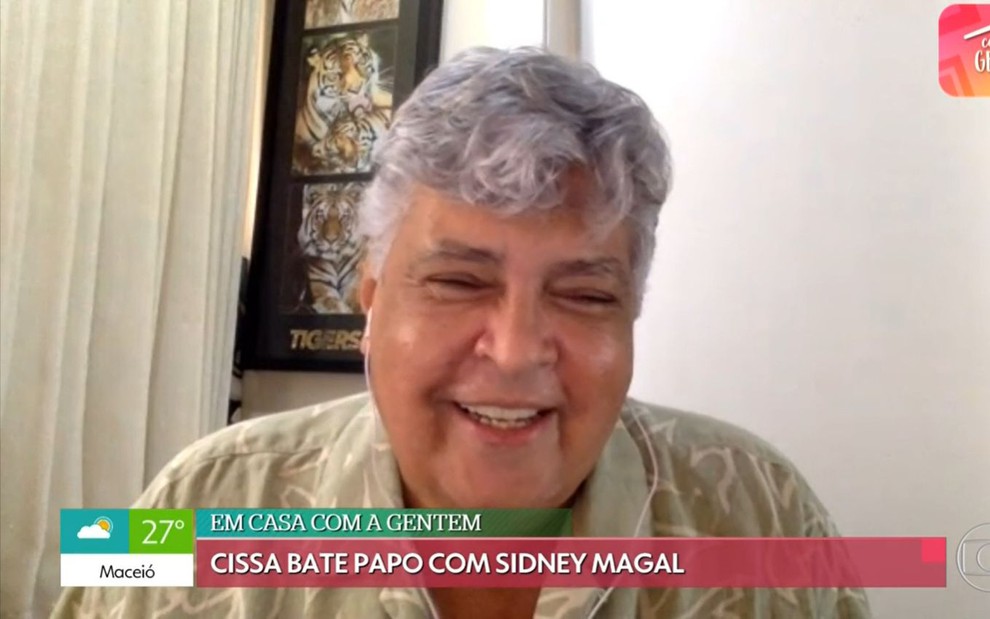 Sidney Magal conversa por chamada de vídeo no É de Casa