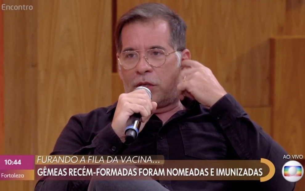 O ator e comediante Leandro Hassum no dia 22 de janeiro deste ano no programa Encontro com Fátima Bernardes, da Globo
