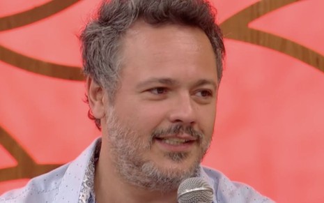 O ator Danton Mello durante entrevista ao programa Encontro com Fátima Bernardes, da Globo, em dezembro de 2019