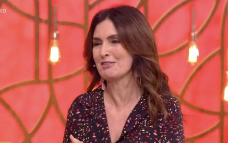 A apresentadora Fátima Bernardes no Encontro desta segunda-feira (11) na Globo
