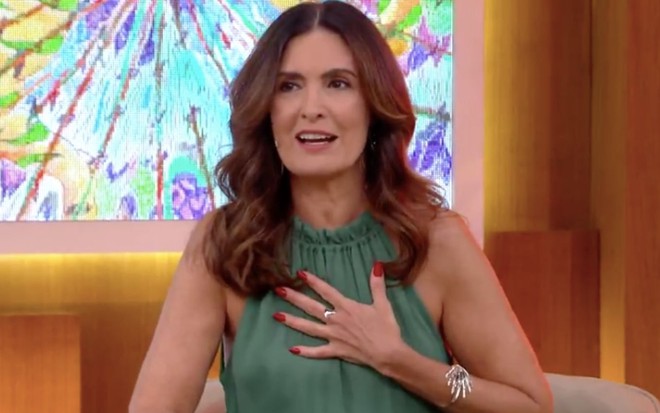 A apresentadora Fátima Bernardes no programa Encontro, da Globo, desta segunda-feira (4)