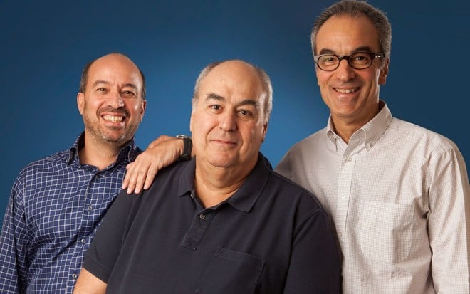 João Roberto Marinho, Roberto Irineu Marinho e José Roberto Marinho em foto da Globo