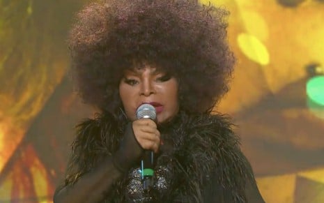 A cantora Elza Soares em especial do Fantástico, da Globo, exibido em fevereiro deste ano