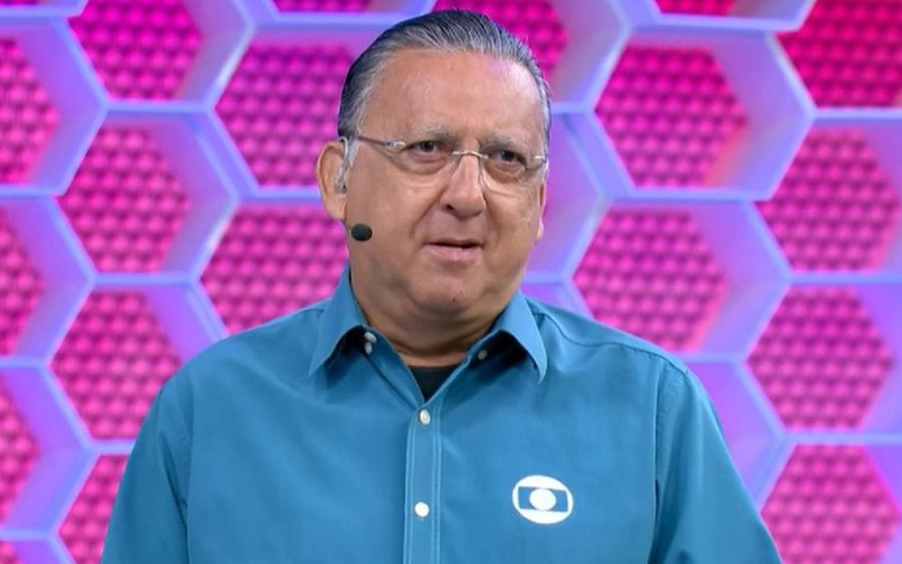 Galvão Bueno durante transmissão da Fórmula 1 na Globo