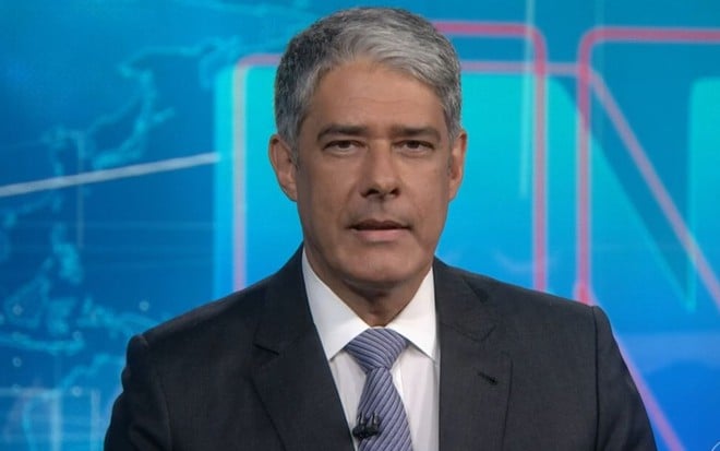 William Bonner na bancada do Jornal Nacional desta quarta (27)