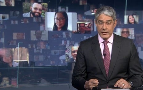 William Bonner anuncia mudança de cenário no Jornal Nacional de quinta-feira (14), na Globo